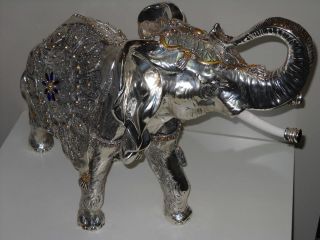 Big Beautiful ELEPHANT SILVER 925 Made in Italy Statue Figurine 
