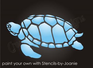 Turtle STENCIL Sealife Ocean Sand Beach Animal Tortoise Wall Art 