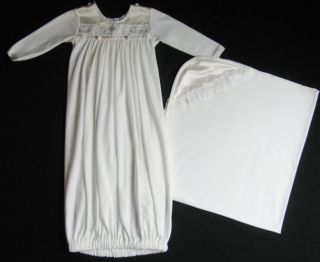 New Baby Beau & Belle Christening / Take Me Home Gown + Blanket 0 3 