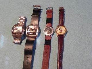 MENS WATCH LOT FOSSIL DISNEY MICKEY MOUSE ALL WORKING