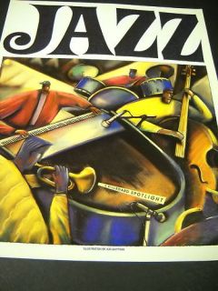 JAZZ 1992 Promo Ad STAND UP BASS Drums PIANO Trumpet