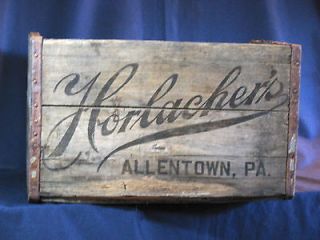 Vintage Wooden Horlacher Beer Box Crate Carrier 1087