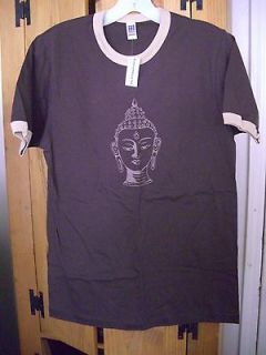   Apparel Henry Chung Design Brown Buddha T Shirt Small 100% Cotton