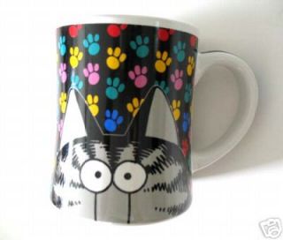 Kliban Big Cat Paw Prints Ceramic Mug   NIB