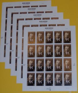 100 (5 x 20) Mint US Charles W. Chesnutt $ 0.41 Stamps (Black 