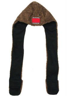 Domo Kun Angry Face Adult Snood Hat With Attached Scarf And Mittens