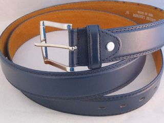 BELT MENS BIG AND TALL JEANS NAVY BLUE LEATHER SIZE 50 GREAT GIFT IDEA 