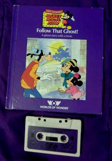 Follow That Ghost Hardback Book & Tape, Talking Mickey Mouse Goofy 