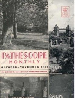 Four Issues PATHESCOPE MONTHLY Film Sound Projectors 1952 53 Reviews 