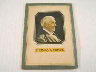 Thomas Edison Biography 1932 Booklet by John Hancock Insurance