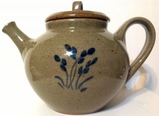   aRt PotTeRy PoT BeLLieD TeaPoT with JH Owens wheat design WoW