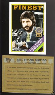 DET. FRANK SERPICO 2009 Topps Heritage Trading CARD #43