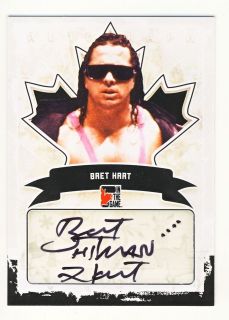Bret Hart 2011 In The Game ITG Canadiana Autographed Auto Card #A BH1