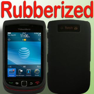 Black Case for BlackBerry Torch 9800 9810 Cover Skin AT&T F Snap Clip 