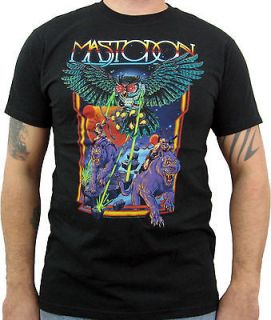 MASTODON (space owl vs laser) Mens Slim Fit T Shirt