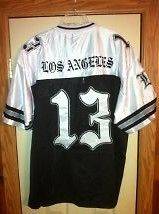 Large W&B LA 13 Cholo, Chicano, Low Rider Jersey & FREE T SHIRT 