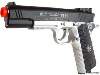 500 FPS Combat WG 1911 Metal CO2 Gas Airsoft Pistol SIL