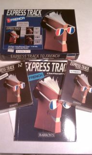 Barrons Express Track Teach Yourself FRENCH 4 Cassette Tapes/2 Books 