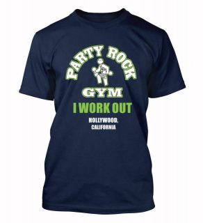 Party Rock GYM I Work Out T shirt LMFAO Everyday shufflin grn costume 