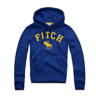   New Mens Abercrombie & Fitch By Hollister Hoodie Allen Mountain Blue