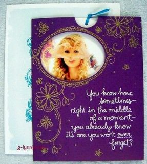 TAYLOR SWIFT   GLITTER PICTURE BIRTHDAY (?) GREETING CARD