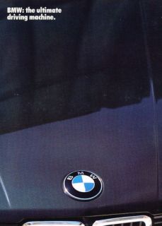 1985 BMW Sales Brochure 535i 635CSi 735i 524td 325e