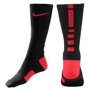 Nike Elite Basketball Crew Sock   Mens Black/Varsity Red Extra 