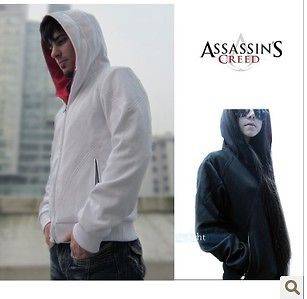 Assassins Creed Desmond Miles Cosplay Costume white/black Hoodie