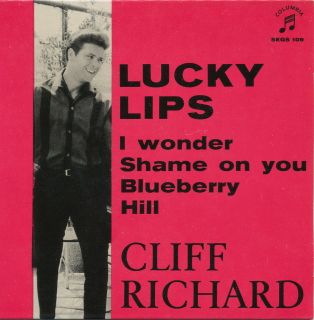 CLIFF RICHARD EP COVER ONLY Sweden Columbia SEGS 109 Lucky Lips no 