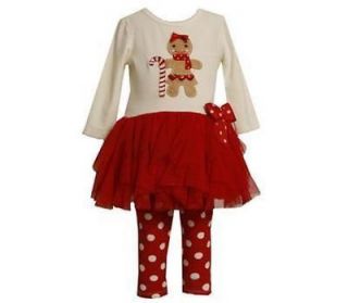 Bonnie Jean Girls Christmas Boutique Size 3 6 Months Infant Outfit 
