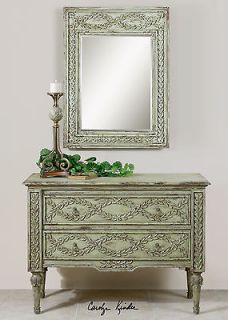 Gadoni 2 Drawer Wood Console Chest Moss Green French Laurel Horchow