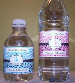50 Water Bottle Labels Favors Personalized Baby Shower Water Proof