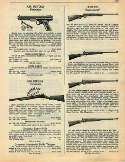 1941 Benjamin Air Pistol Crosman Air Rifle BB Gun ad