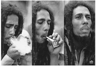 Bob Marley Triple Smoke Cloth Fabric Textile Poster Flag 30x 40 Rasta