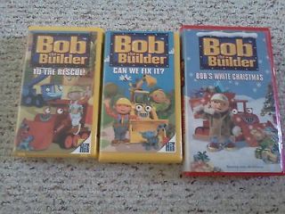 Lot of 3 Bob the Builder VHS   Can We Fix it? To The Rescue & White 