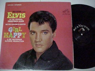 Elvis Presley Girl Happy 1960s RCA Stereo LP Record Album