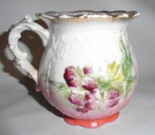 Antique LAUGHLIN Patent Applied For Victorian Porcelain Shaving Mug 