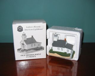 OLD MISSION POINT Lighthouse NEW IN BOX 2000 LEFTON EDITION Excellent