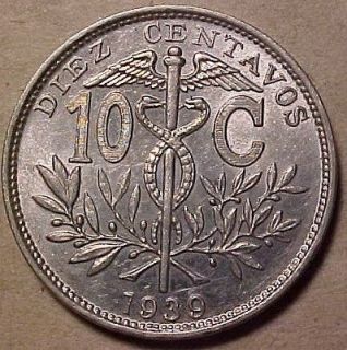 Bolivia 10 Centavos 1939 Choice Brilliant Uncirculated KM179.2 1 Year 