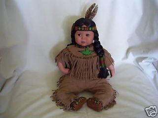 BRAVE & FREE BY PERILLO, INDIAN DOLL~DANBURY MINT~~