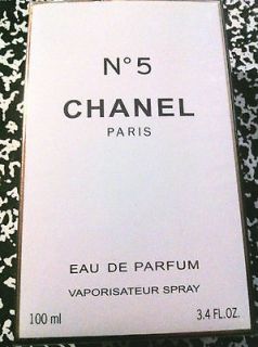   No. 5 by Chanel 3.4oz/100mL Brand New Sealed Eau De Parfum Womens