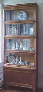 OLD MACEY Stacking Barrister Lawyer Oak Bookcase