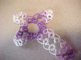 Tatted Cross Bookmark Variegated Purple Bible Tatting Unique Christmas 