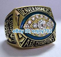 1989 AFC NFL Denver Broncos COURTET SUPER BOWL World Championship 