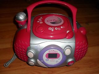 ELC / EARLY LEARNING PINK PORTABLE CD PLAYER & SINGALONG MICROPHONE