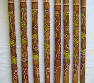 Aboriginal Dot Art of Hand Carved & Painted Wood Wall Hindi Tribal 