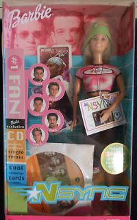 NRFB NSYNC BARBIE #1 FAN DOLL with Exclusive CD Single & Collector 