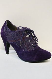 Killah Purple Tartan Suede Shoe Boots MILENA More Sizes