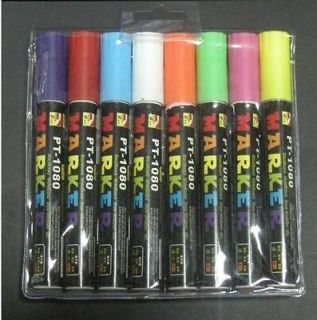   Neon Blackboard Fluorescent Markers Liquid Chalk Glass Wet Erase Pens