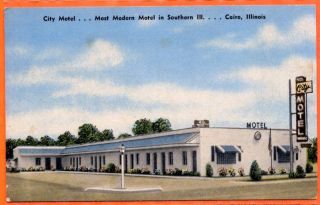 Cairo, IL, City Motel on U.S. Route 51 Kropp LF